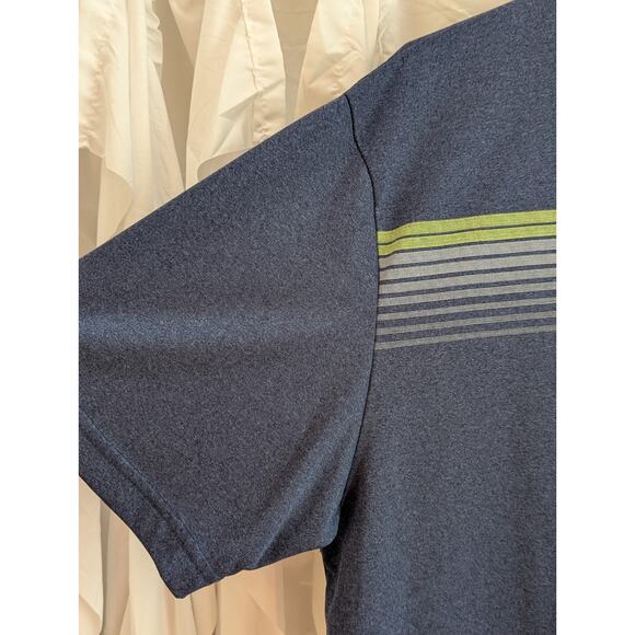 Ben Hogan Performance Polo Men's XL Blue with Green & White Stripes on Chest - Picture 4 of 11